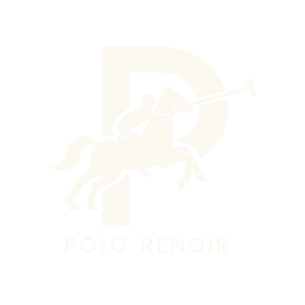 Polo Renoir logo with polo player design on cream background