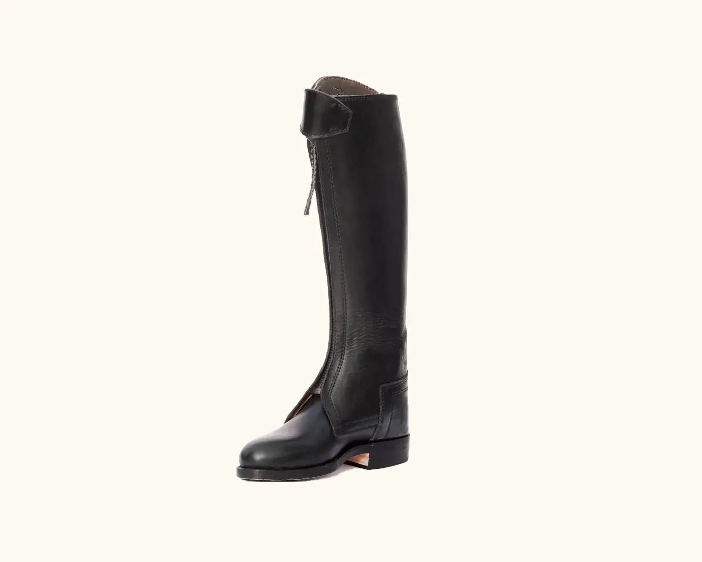 Sprint two layer riding boots in brown full grain leather by Polo Renoir side view